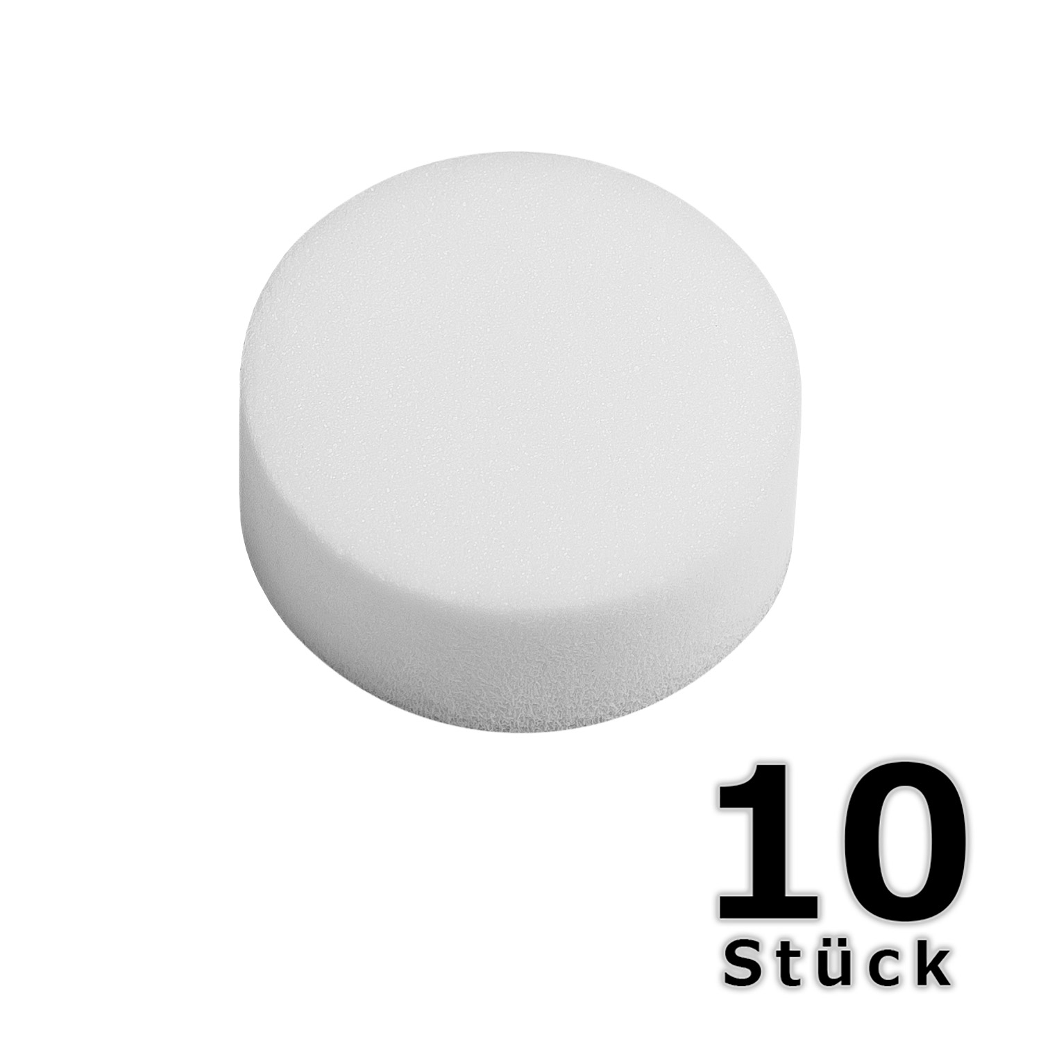 10 Abstandspuffer - Ø 20 mm Höhe 8mm Abstandshalter in Weiß aus